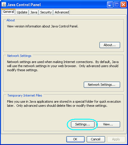 Java Control Panel